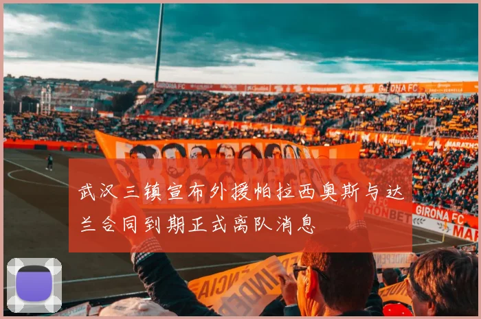 武汉三镇宣布外援帕拉西奥斯与达兰合同到期正式离队消息